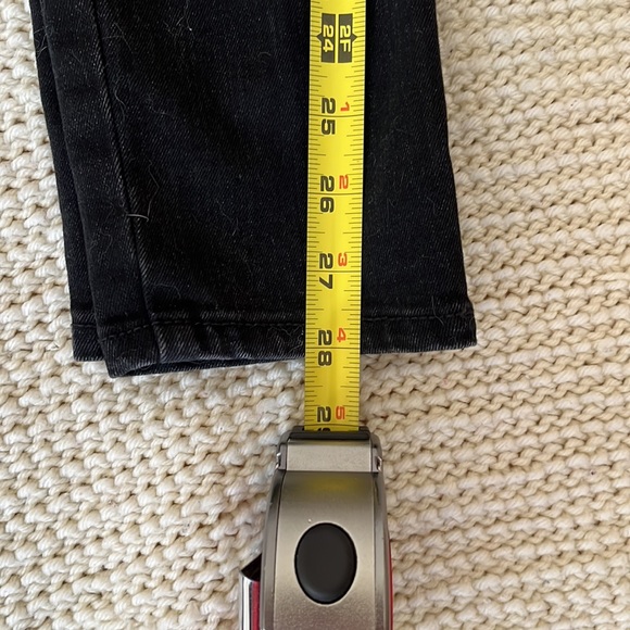 Old Navy Black Distressed Pop Icon jeans. Mid Rise, Size 2. - Picture 6 of 7